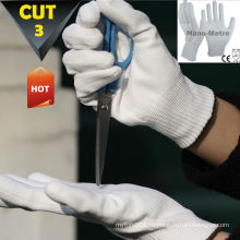 NMSAFETY Белый PU сократить устойчивостью перчатки руки безопасности